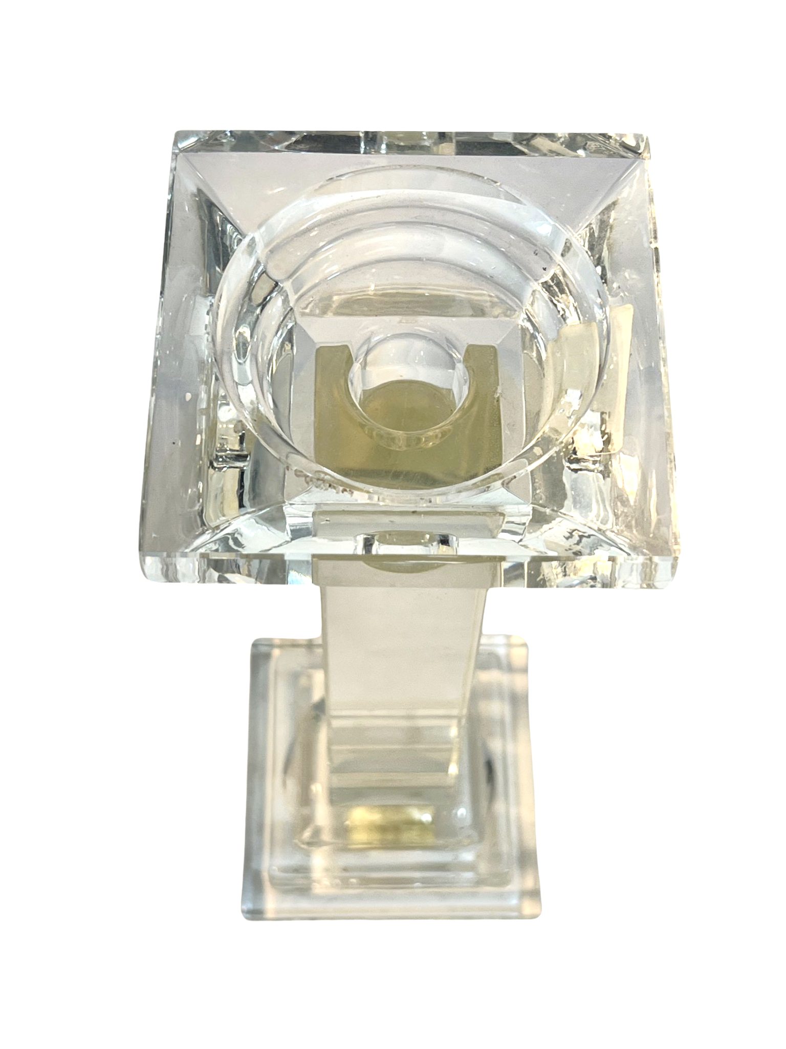 CASTIÇAL DE  CRISTAL COLUNA MÉDIO